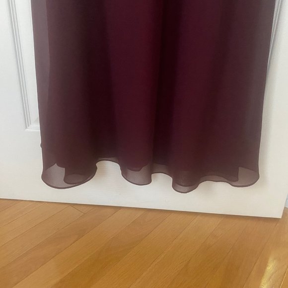 Cabernet Birdy Grey Gwennie Chiffon Bridesmaid Dress - Picture 5 of 7